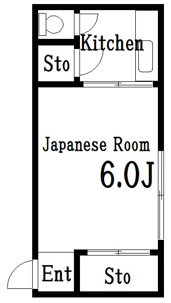 加藤荘 201号室 間取り