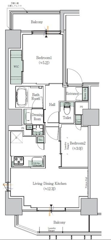 ONE ROOF RESIDENCE NISHINIPPORI 間取り