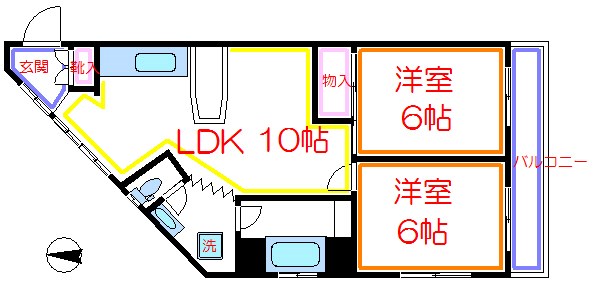 関屋ステーションハイツ 間取り図