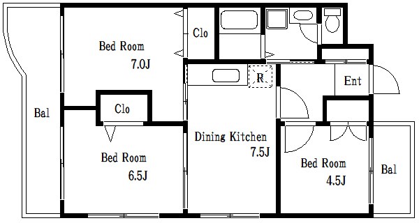 パークサイドアダチⅡ 間取り