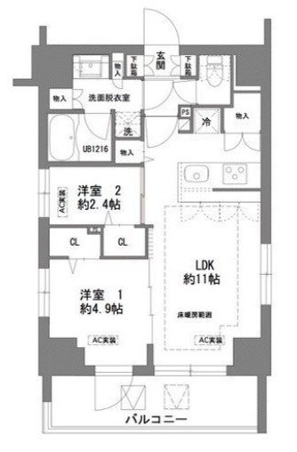 ラグゼナ日本橋 間取り図