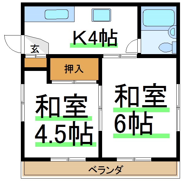 金澤コーポ 間取り