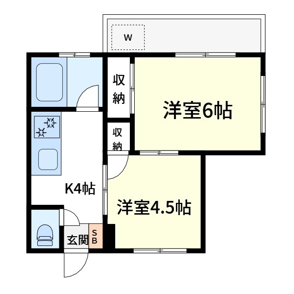 マンション中村 間取り図