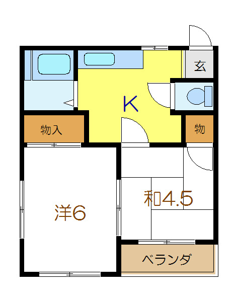 谷河内コーポ 間取り