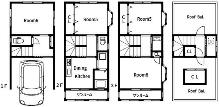 大島８丁目戸建 間取り図