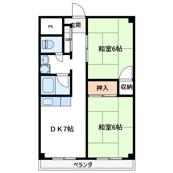 エクセレントアベ 903号室 間取り