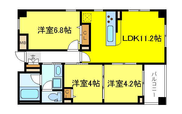 プリムヴェール西尾久メゾンＡ  間取り図