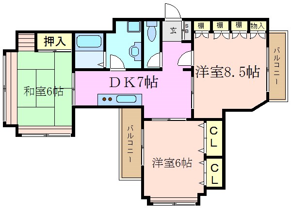 根橋ビルＡ棟 間取り