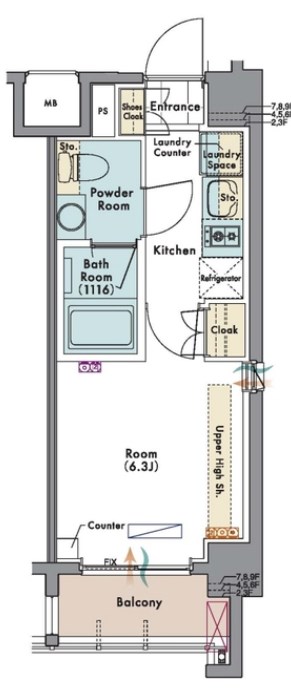 マスターズコート木場公園クレール  間取り図