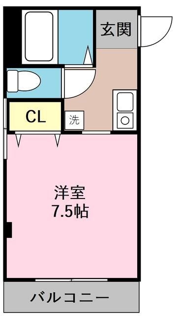 コーポリリック行徳 A-102号室 間取り