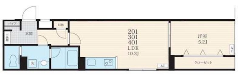 Fossette町屋 間取り図