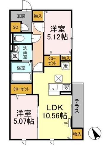 アンジュール新田 間取り