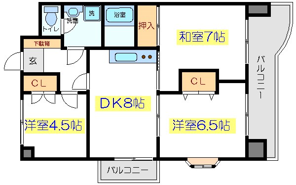 パークサイドアダチⅡ 間取り