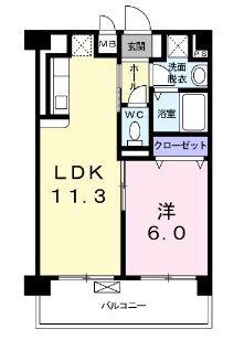 横網リバーイースト  間取り図