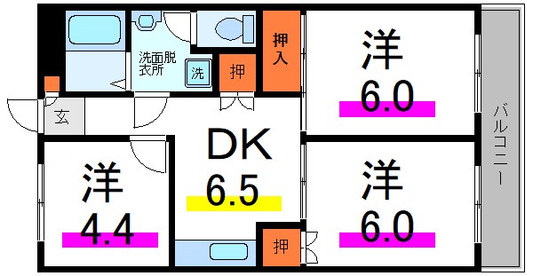 サンファスト小松川 間取り