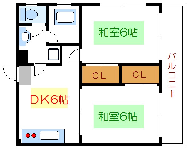 京梅ビル  間取り図