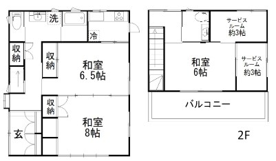 町屋三丁目戸建 間取り図