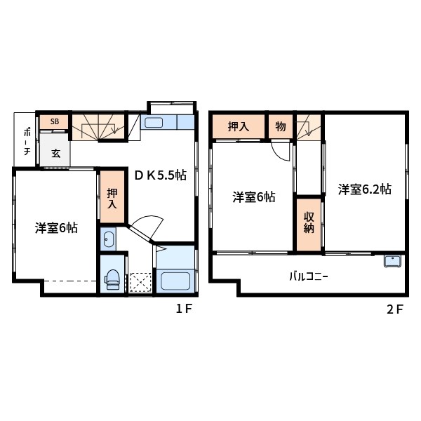 篠崎町１丁目貸家 間取り