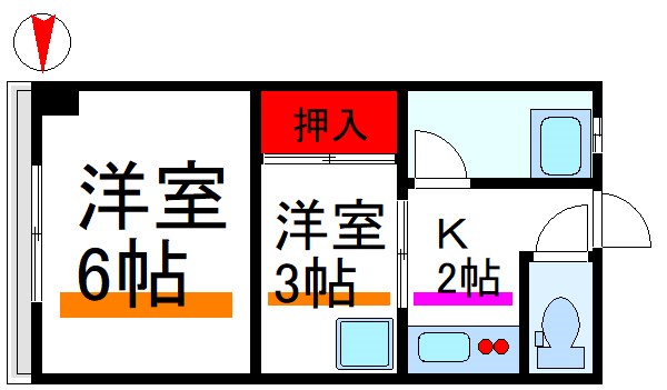 サンライズコーポ  間取り図