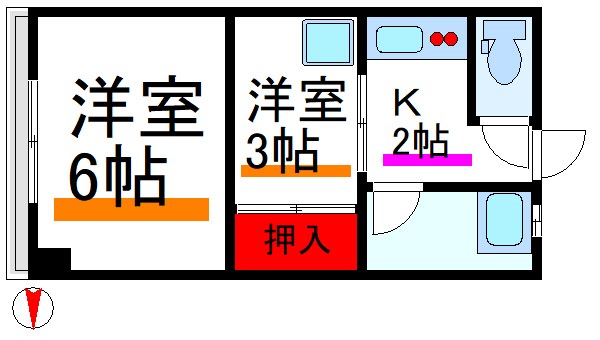 サンライズコーポ  間取り図