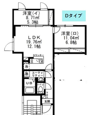 （仮称）荒川区西日暮里1丁目新築計画 間取り