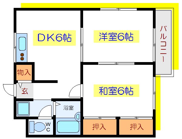 東都天神マンション   間取り