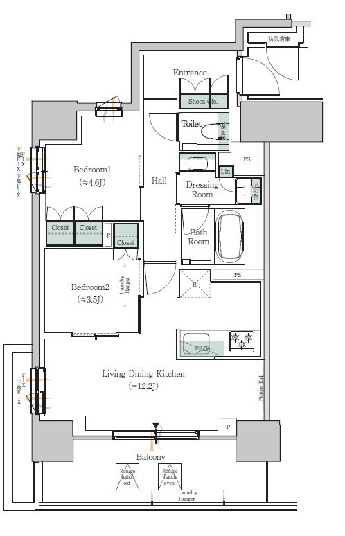 ONE ROOF RESIDENCE NISHINIPPORI 間取り