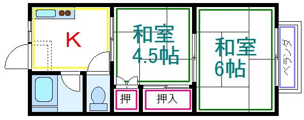 第3みのり荘  間取り