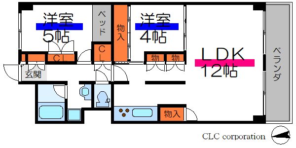 小島第２スカイハイツ 208号室 間取り