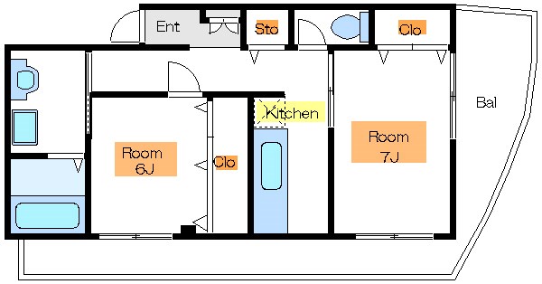 キャピタル立花 間取り図