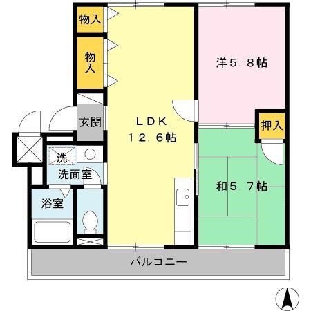 キャピタル若林 間取り