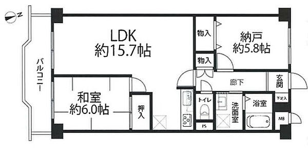 エンゼルハイム亀有第2 204号室 間取り