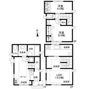 南千住５丁目貸家 間取り図