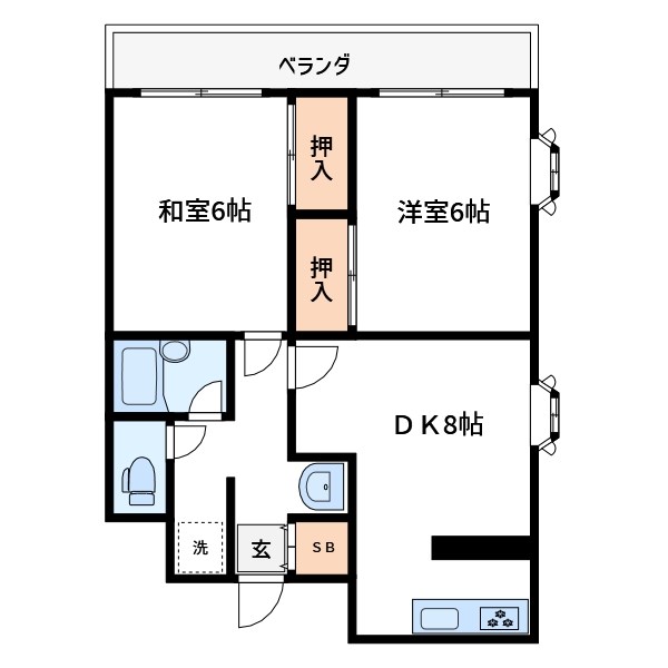 新潮通り一番館 303号室 間取り
