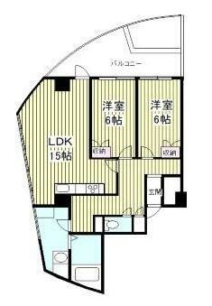 クリスタルタワー 801号室 間取り