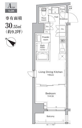 プラウドフラット日本橋大伝馬町 間取り