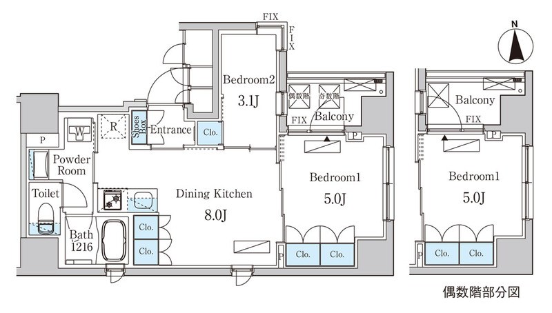 ザ・ライオンズフォーシア八丁堀  間取り