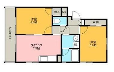 サンシティヒコタＣ-3 102号室 間取り