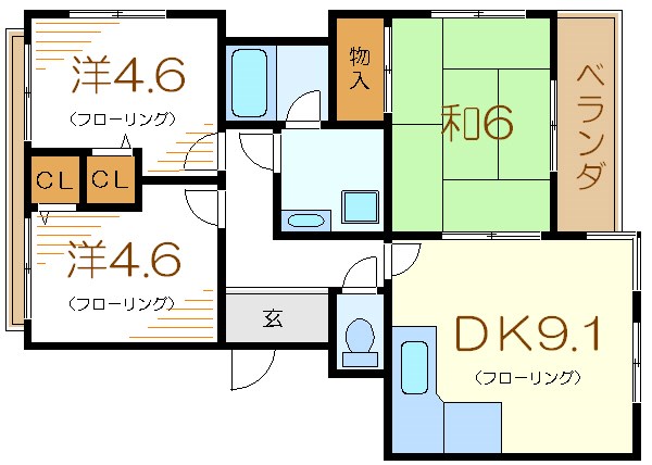 パラドール一之江 間取り