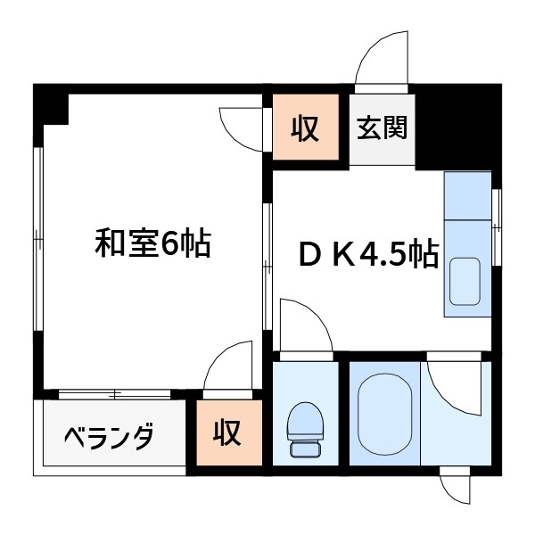 堀ビル  401号室 間取り