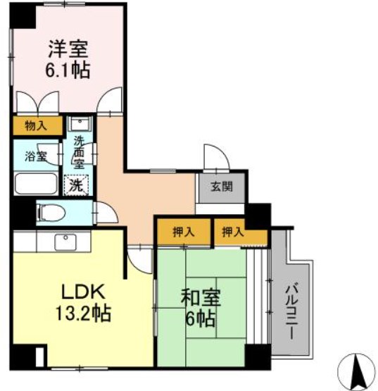 エイトジャパンシーダー 503号室 間取り