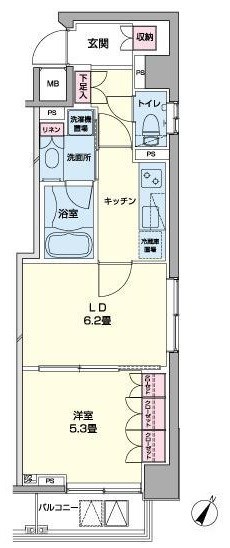 プライムアーバン日本橋浜町 間取り図