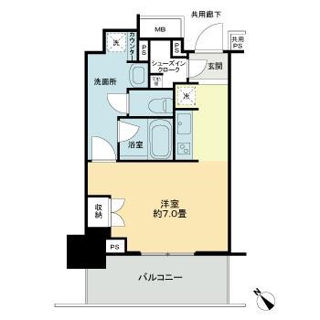 プラウドタワー平井 間取り図