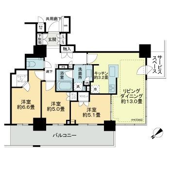 プラウドタワー平井 間取り図