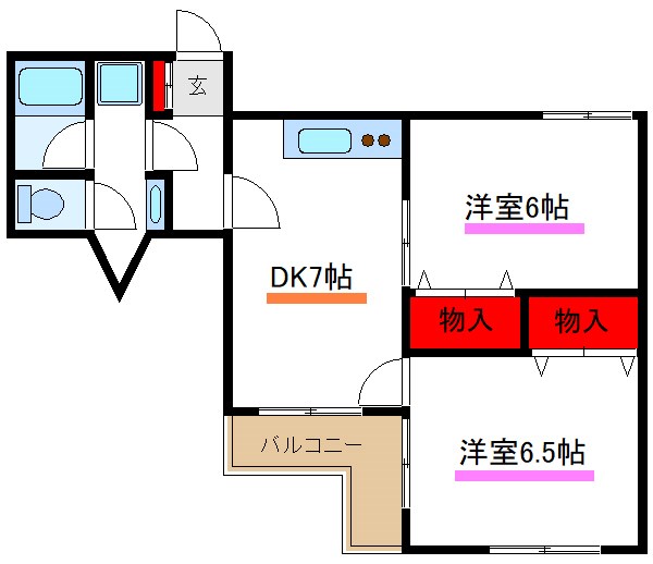 コンフォールアザレア  間取り