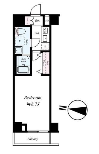 プレール・ドゥーク東陽町Ⅱ  間取り図