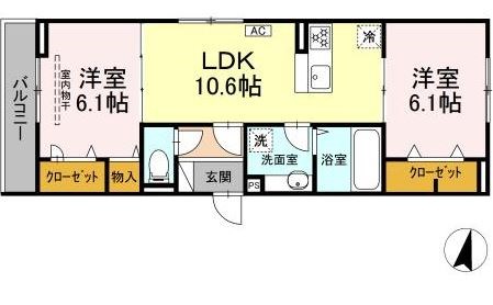 カサベルテ鹿骨 間取り図