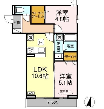 カサベルテ鹿骨 間取り図