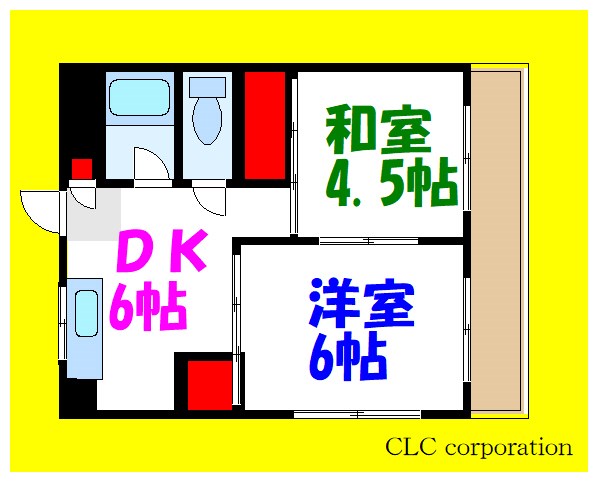 マンション吉岡第３ 101号室 間取り