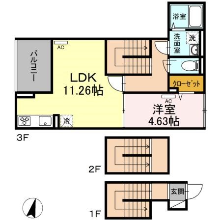 アンジュール西小岩 間取り図